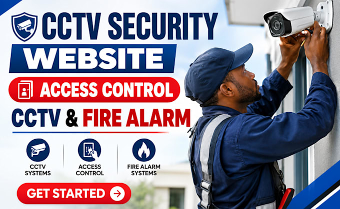 design cctv security website access control cctv fire alarm website