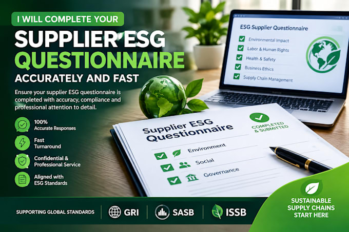 complete your supplier esg questionnaire accurately and fast