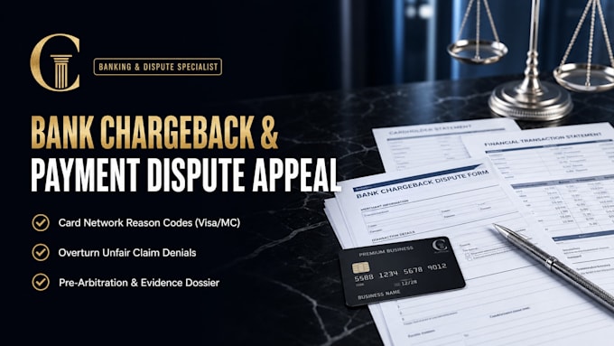 write a bank chargeback dispute letter and payment appeal