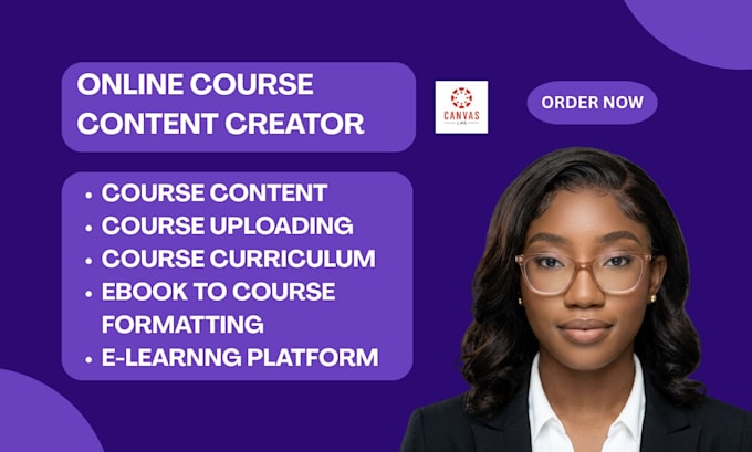 create online course content and develop elearning curriculum
