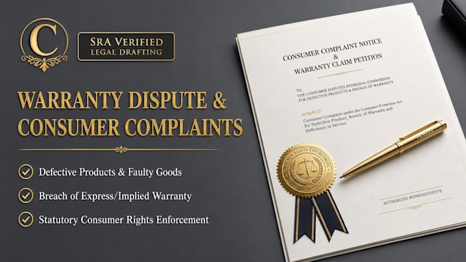 draft a consumer complaint and warranty dispute demand letter