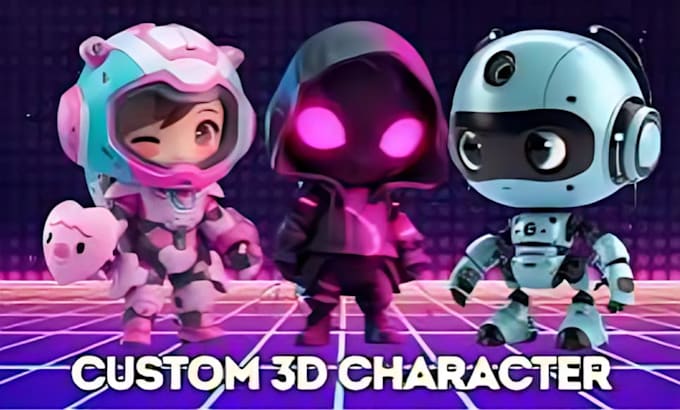 create cute chibi 3d character modeling and stylized rendering