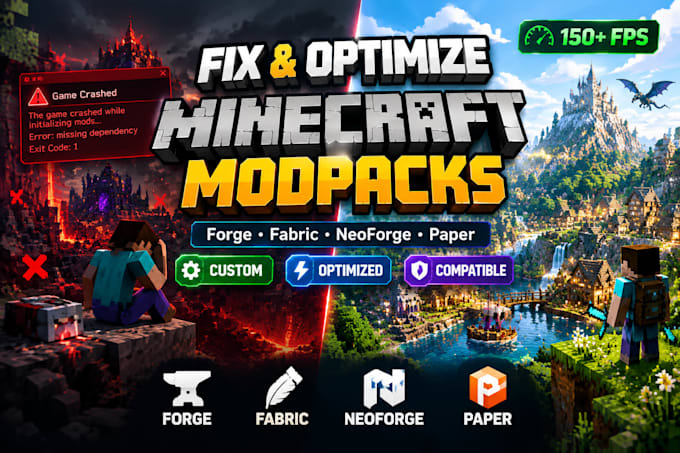 create fix optimize and convert minecraft modpacks forge fabric paper developer