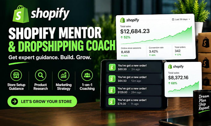 be your shopify mentor dropshipping mentor dropshipping coach
