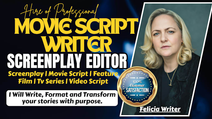 edit and format screenplay film script writer movie script writing tv series