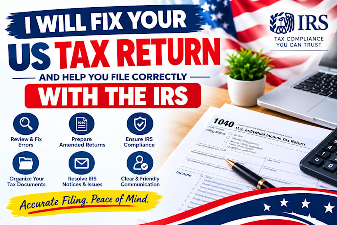 fix your us tax return and help file correctly with the irs