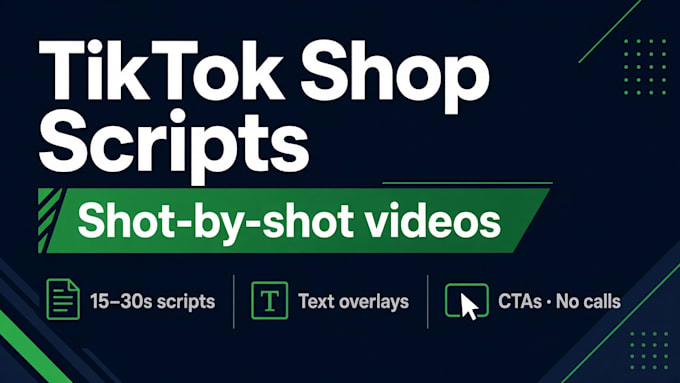 write tiktok shop video scripts with shot by shot overlays