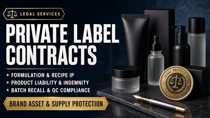 draft private label manufacturing contract as a UK solicitor