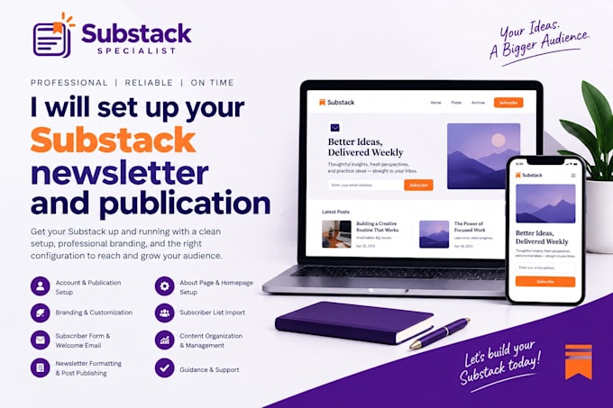 set up your substack newsletter and publication vormac