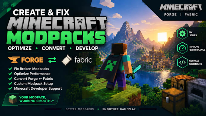 create fix optimize minecraft modpacks convert forge fabric minecraft developer