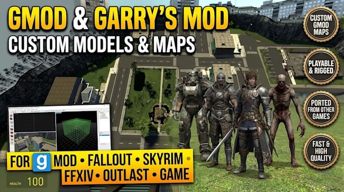 model gmod, garrys mod, fallout, skyrim, game, outlast, gmod map, ffxiv