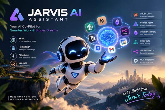 develop jarvis ai assistant cluade code omniroute obsidian memory hermes agent
