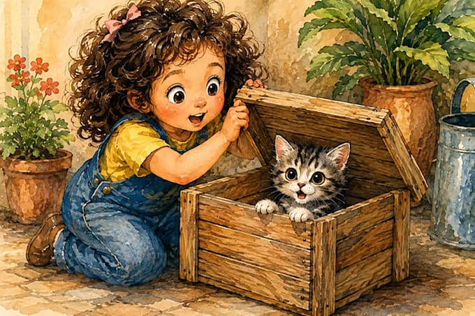 watercolor children book illustration