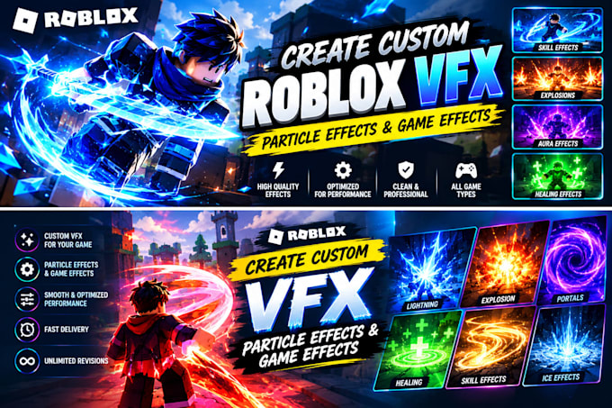 create custom roblox vfx, particle effects and game effects