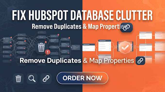 fix hubspot database clutter, remove duplicates, and map contact properties