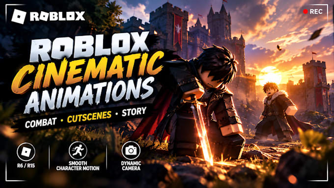 create roblox combat, cinematic and cutscene animations for your game