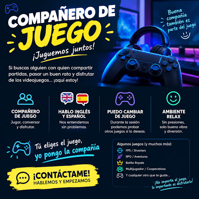 be your friendly teammate on many games