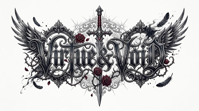 design visual kei, power metal, gothic band logo
