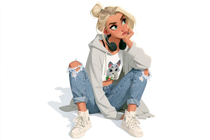 draw your oc in a semi realistic style
