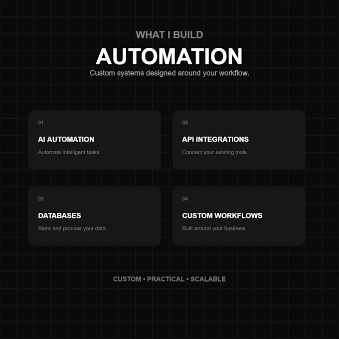 build custom automtions and websites for your buisness