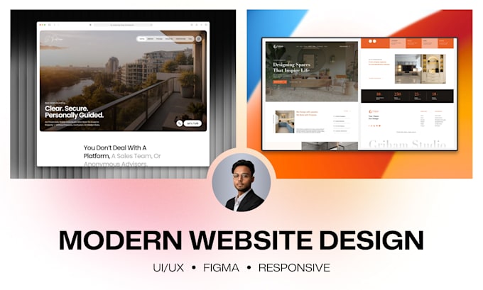 design a modern website UI UX in figma