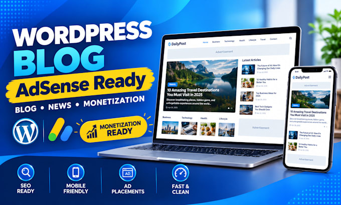 setup an adsense ready wordpress blog or news for monetization