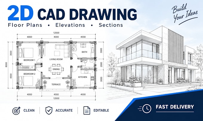 draw and redraw architectural floor plans in autocad