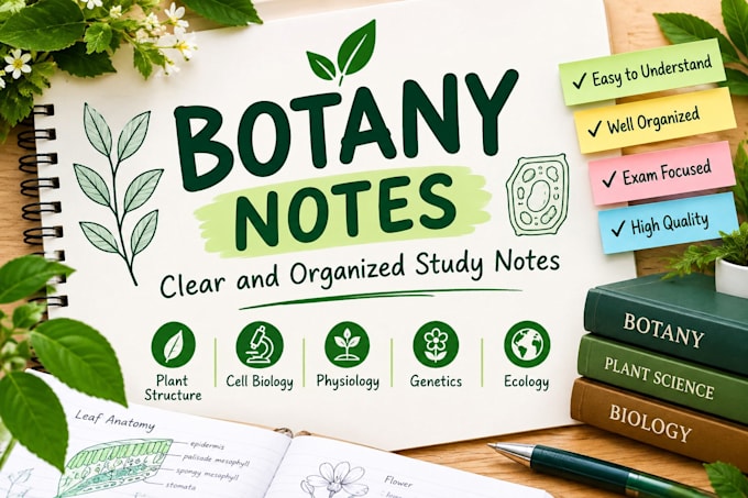 create clear botany notes