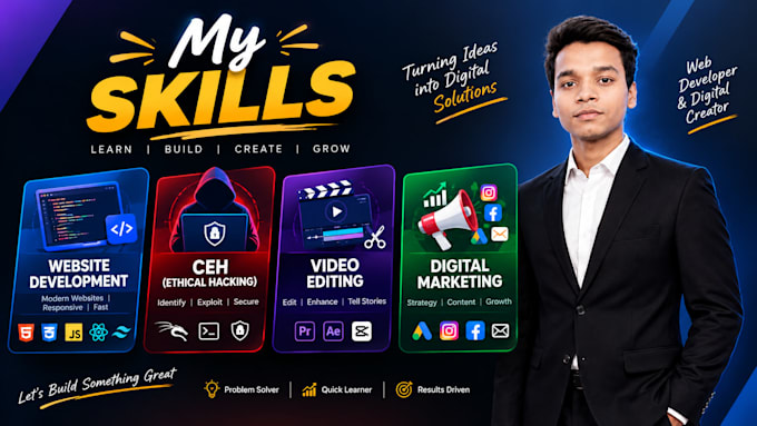do video editing, digital marketing, ceh, and website development