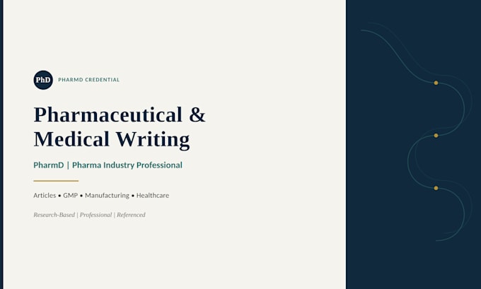 write medical, pharmaceutical and gmp content as a pharmacist