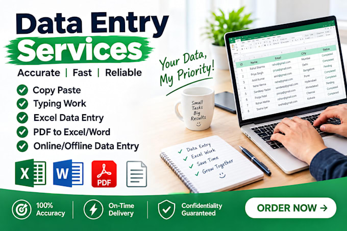 accurate excel data entry and spreadsheet work