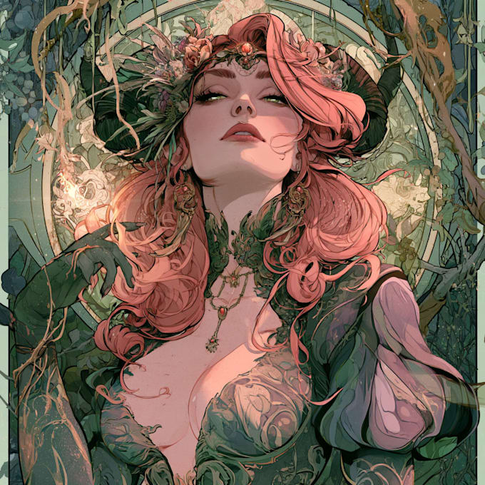 draw anything in art nouveau style