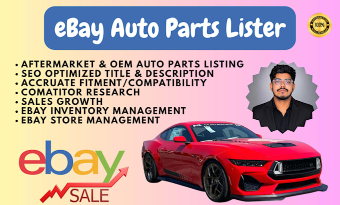 ebay auto parts listing, professional ebay motors fitment virtual assistant