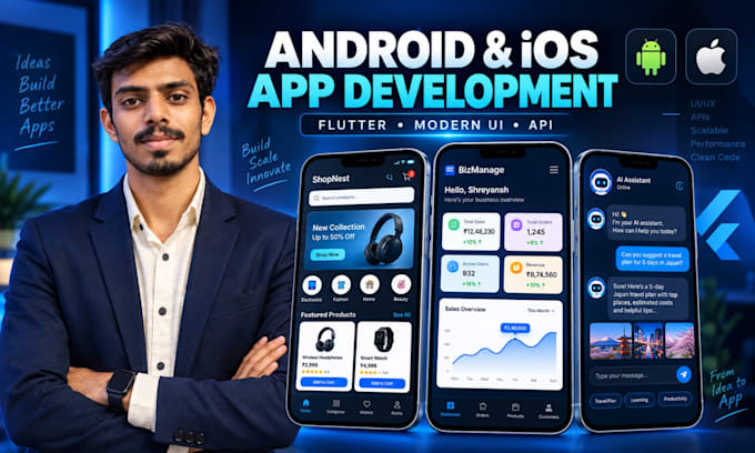develop android and ios mobile apps using flutter
