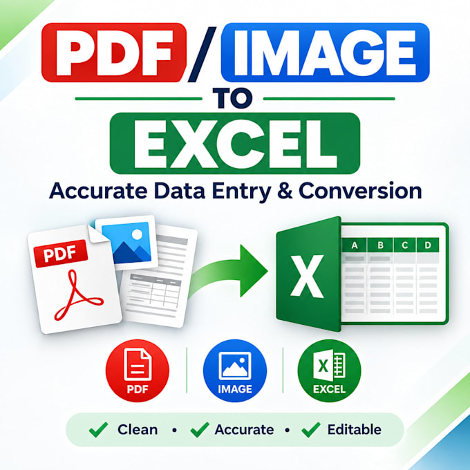 convert PDF, scanned images and documents to excel