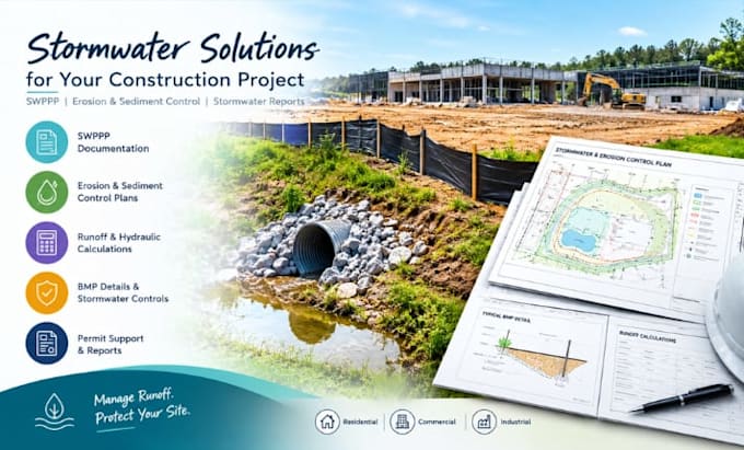 develop swppp and erosion sediment control plans with stormwater reports