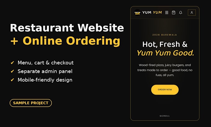build a restaurant website with online ordering