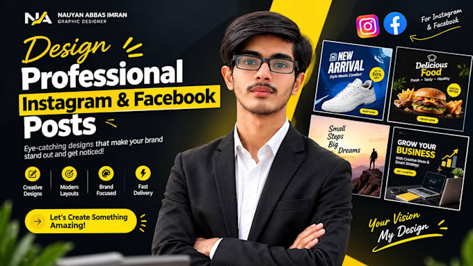design professional instagram and facebook posts