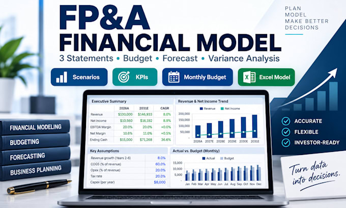 build an excel financial model with budget and forecast
