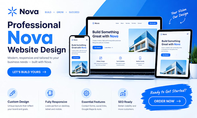 design and customize a professional nova website for your business