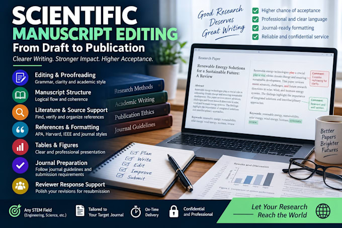 edit and prepare your scientific manuscript for journal submission