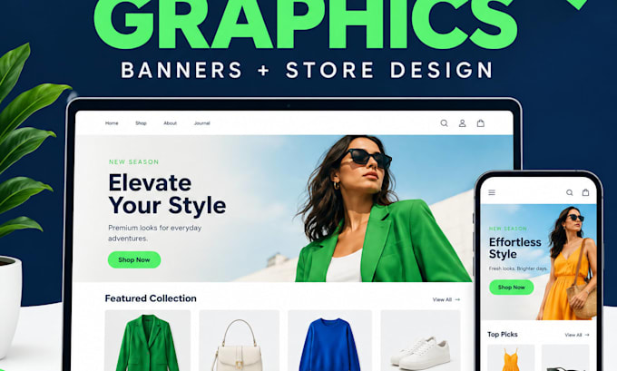 design professional shopify banners and product graphics