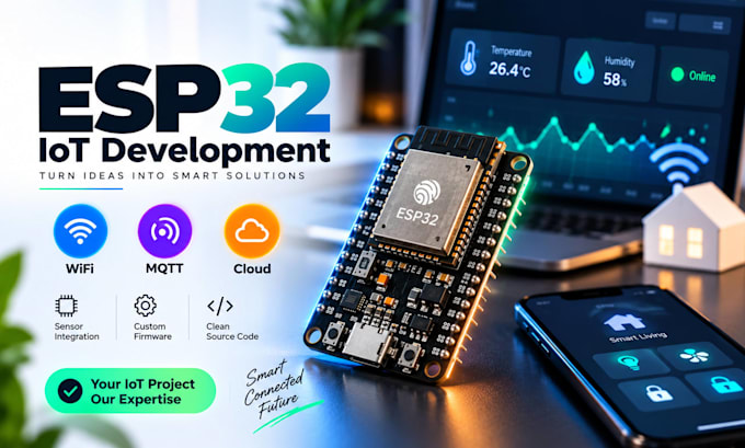 develop esp32 iot firmware with mqtt