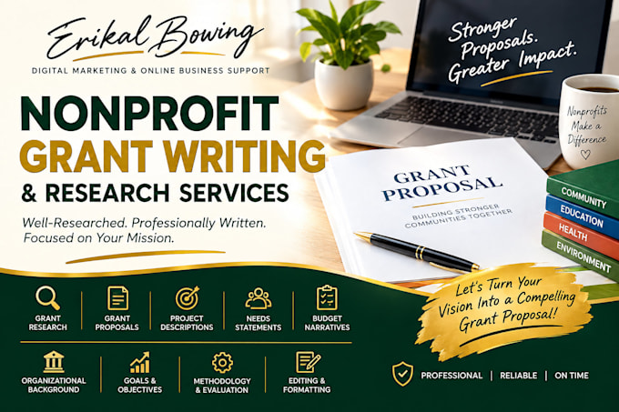 write nonprofit grant proposals and research grant