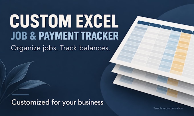 customize an excel job and payment tracker