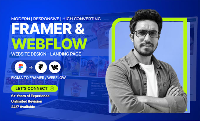 design framer website, webflow website, framer landing page, webflow developer