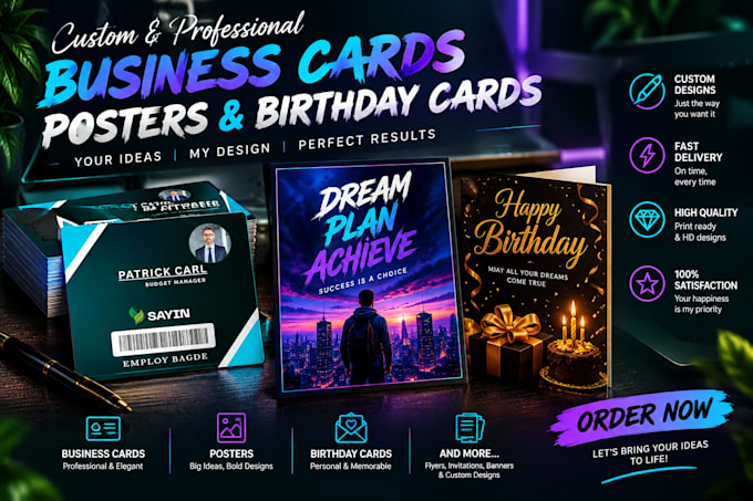 create business cards, posters, invitation cards
