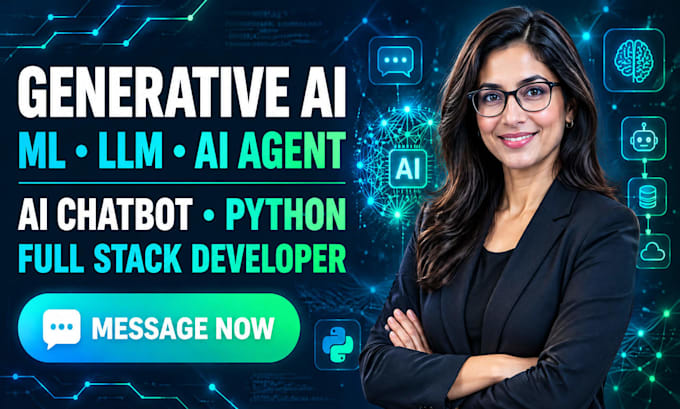 be generative ai ml llm engineer ai agent ai chatbot python full stack developer