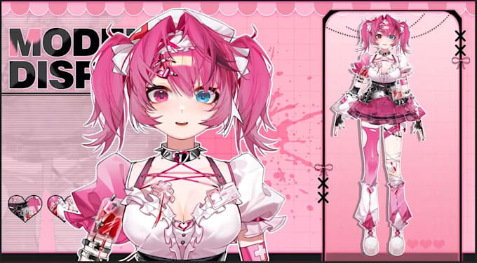 draw and rig high quality live 2d vtuber model, 2d vtuber model, vtuber model