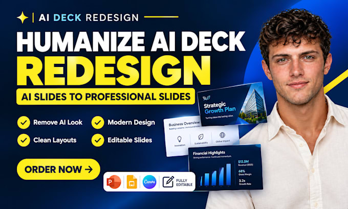 humanize ai deck redesign ai slides to professional slides